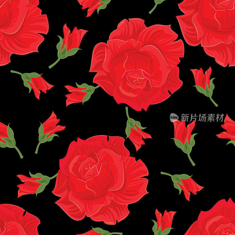 Roses Seamless pattern